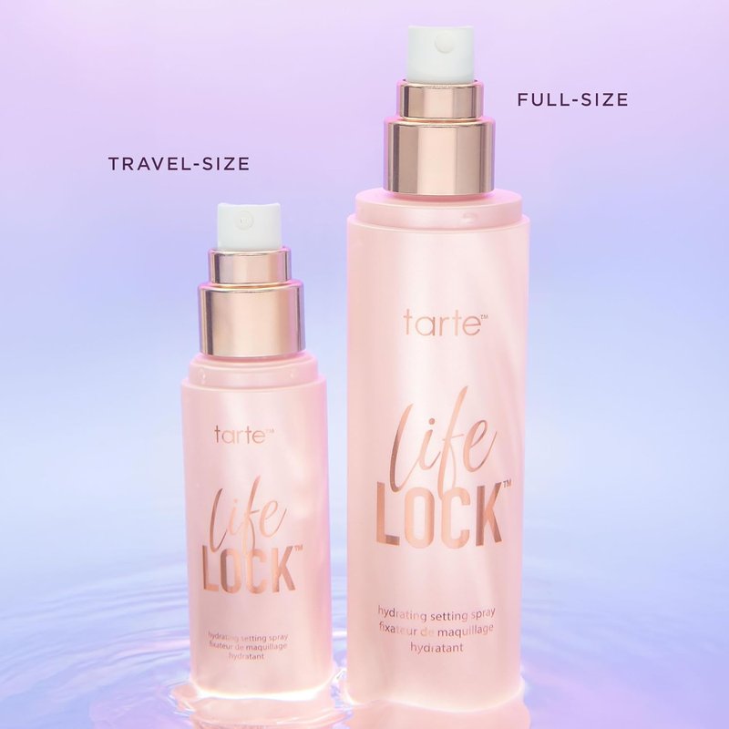 Tarte Life Lock Hydrating Setting Spray - 10-in-1 Weightless Mist with Hyaluronic Acid | Waterproof, Vegan, 4 oz