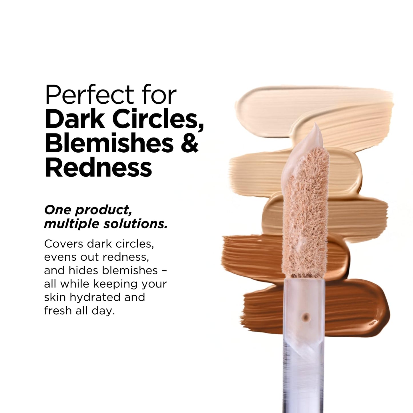 Klasme Liquid Concealer | 6 Shades Available | Full Coverage for Dark Circles | Hydrating Matte Formula | Long-Wearing & Comfortable | 0.18 fl oz (C004)