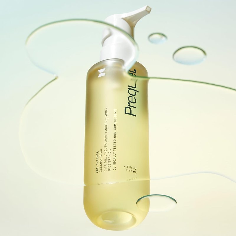 Prequel Skin Pre-Gleanse Oil Cleanser - Gentle Double Cleansing Oil with Cica | 6.5oz for All Skin Types