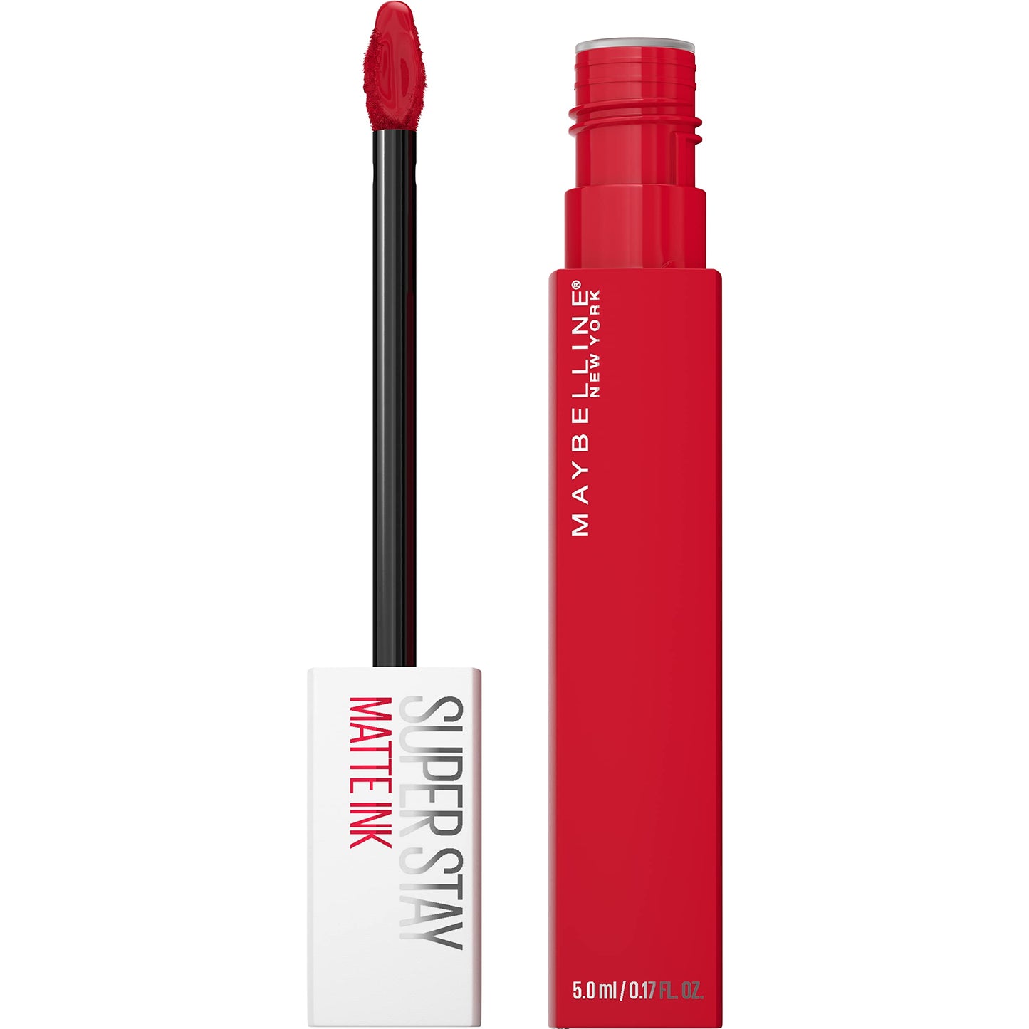 MAYBELLINE Super Stay Matte Ink Liquid Lipstick Makeup Long Lasting High Impact Color Up to 16H Wear Shot Caller Bright Pinky Red & Innovator Cardinal Red