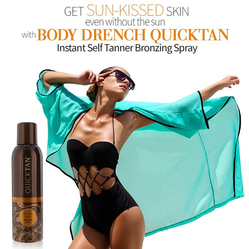 QuickTan Instant Bronze Self Tanning Spray - Fast-Drying Self Tanner for Natural Glow | 6 oz, 2 Pack