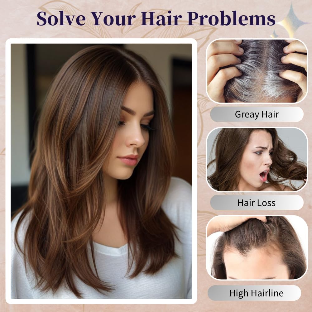 Hair Toppers for Women - Large Base Clip-In Hair Pieces | 15-Inch Fake Bangs for Thinning Hair
