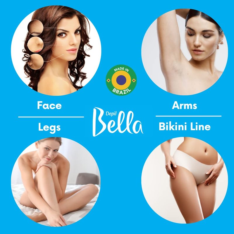 DEPIL BELLA Hard Wax Beads Honey 2.2 lbs for Hair Removal | Professional Hair Removal Wax Beads | All Skin and Hair Types | Natural Ingredients