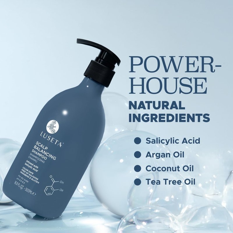 Luseta Scalp-Balancing Shampoo - Anti-Dandruff Formula with Salicylic Acid | 16.9 Fl Oz