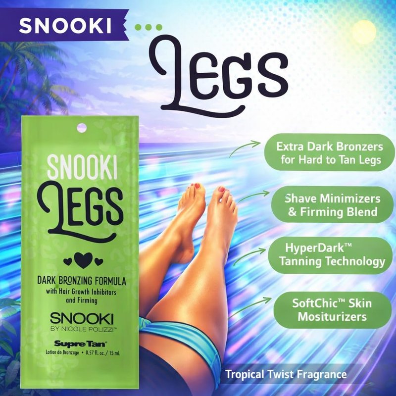 Assorted Snooki Tanning Bed Lotion (10 Packets) + Protective EYE WEAR Random Variety Mix 70X Ultra Dark, 100X Extreme Blackout, Hello Weekend, Summer in a Bottle, Bonita Tan (0.57 oz ea)