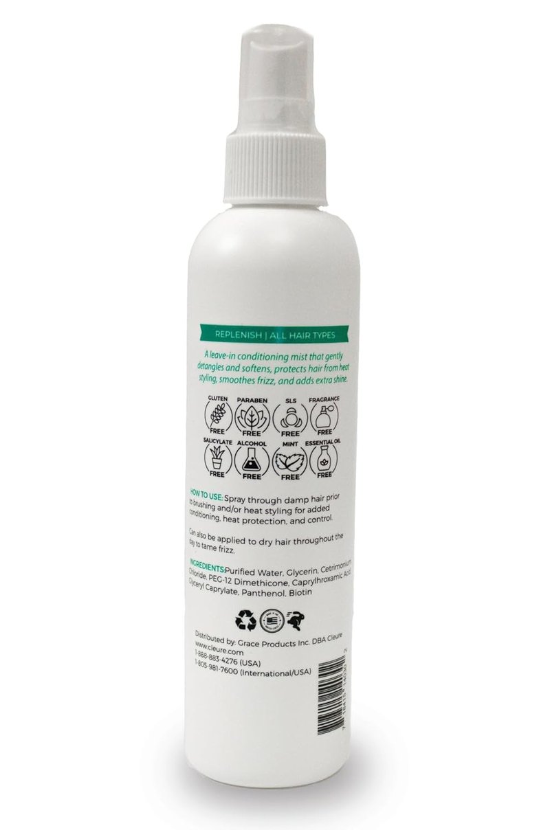 Fragrance-Free Leave-In Conditioner - Hypoallergenic Hair Detangler for Dry, Frizzy, Curly & Straight Hair | 8 fl oz