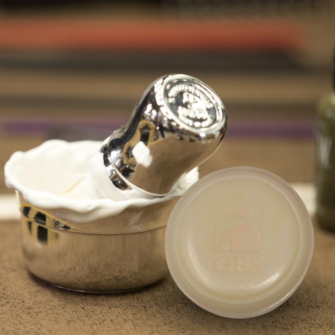GENTS Men’s Sandalwood Shaving Soap - Natural Bar with Shea Butter & Glycerin for Rich Lather, 3oz