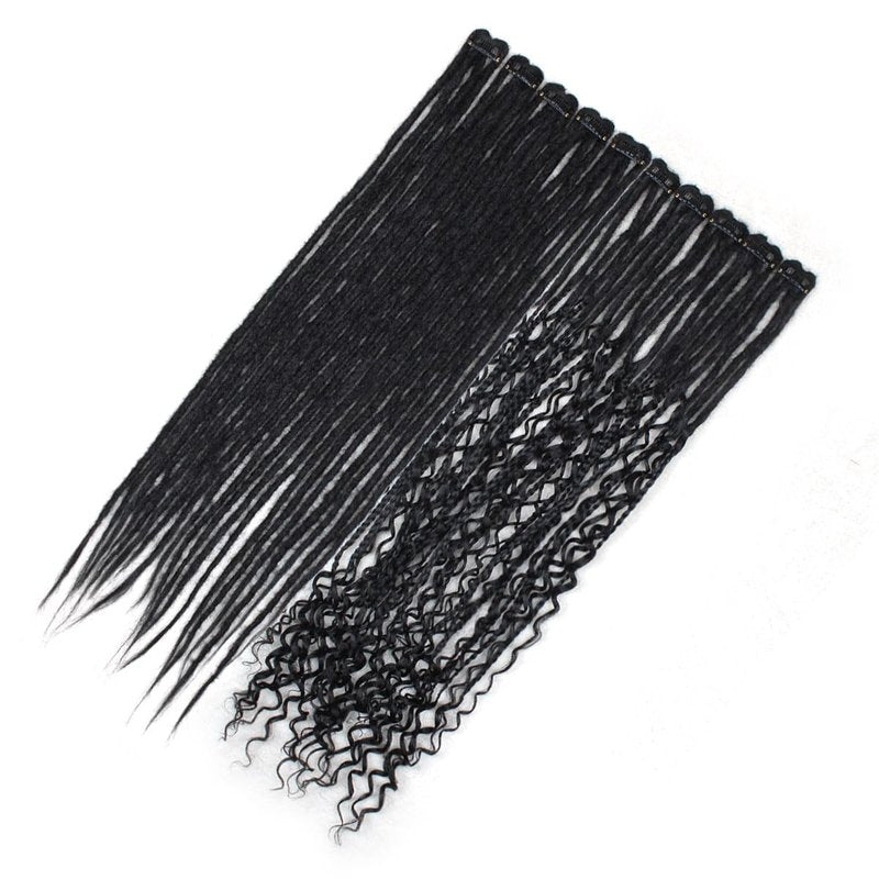 Clip-In Dreadlock Extensions - 24 Inch Synthetic Dreads for Women | 10 PCS Mixed Colors