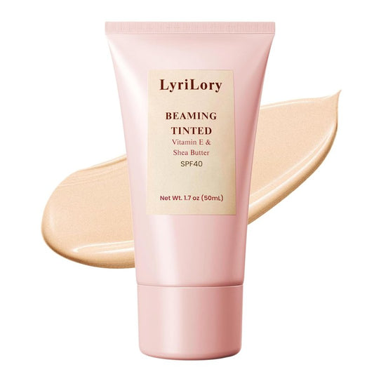 Beaming Tinted Moisturizer SPF 40 - Daily Glow Sunscreen with Vitamin E & Shea Butter | 1.7 fl oz