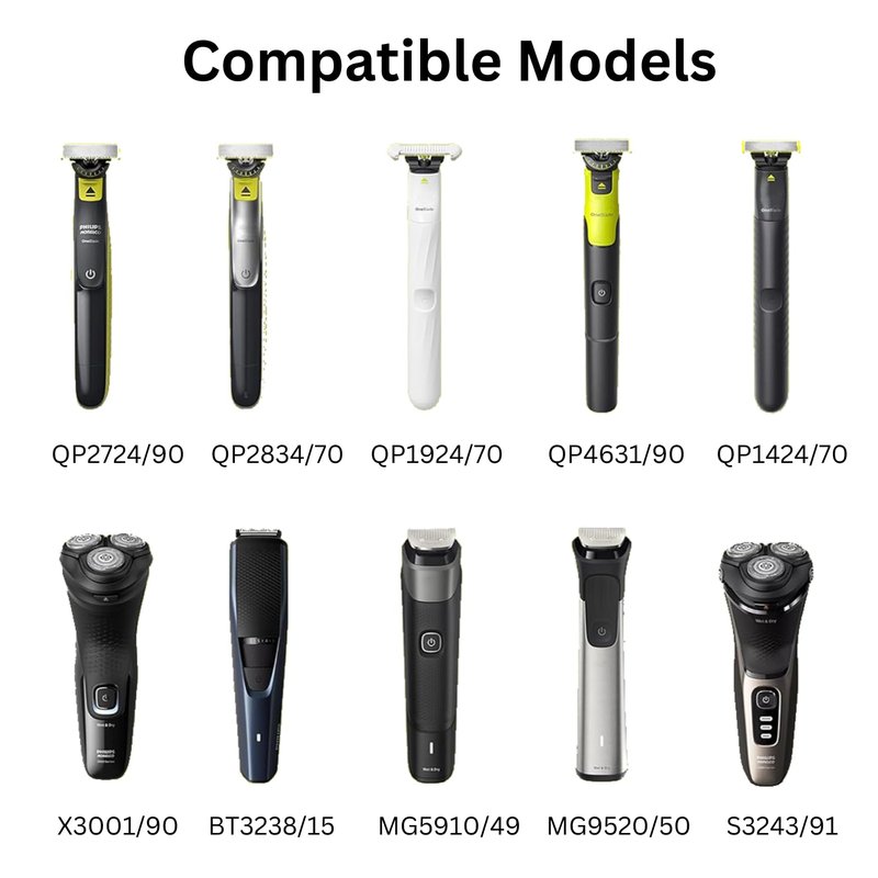 VCUMCLNR 5V Replacement Charger Compatible with Philips Norelco One Blade QP2724 QP2834 MG5910 MG7910 MG9510 MG9520 PQ888 PQ889