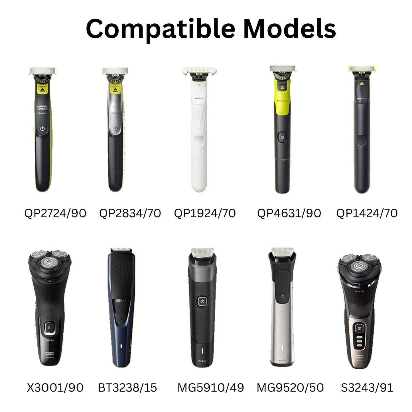 VCUMCLNR 5V Replacement Charger Compatible with Philips Norelco One Blade QP2724 QP2834 MG5910 MG7910 MG9510 MG9520 PQ888 PQ889