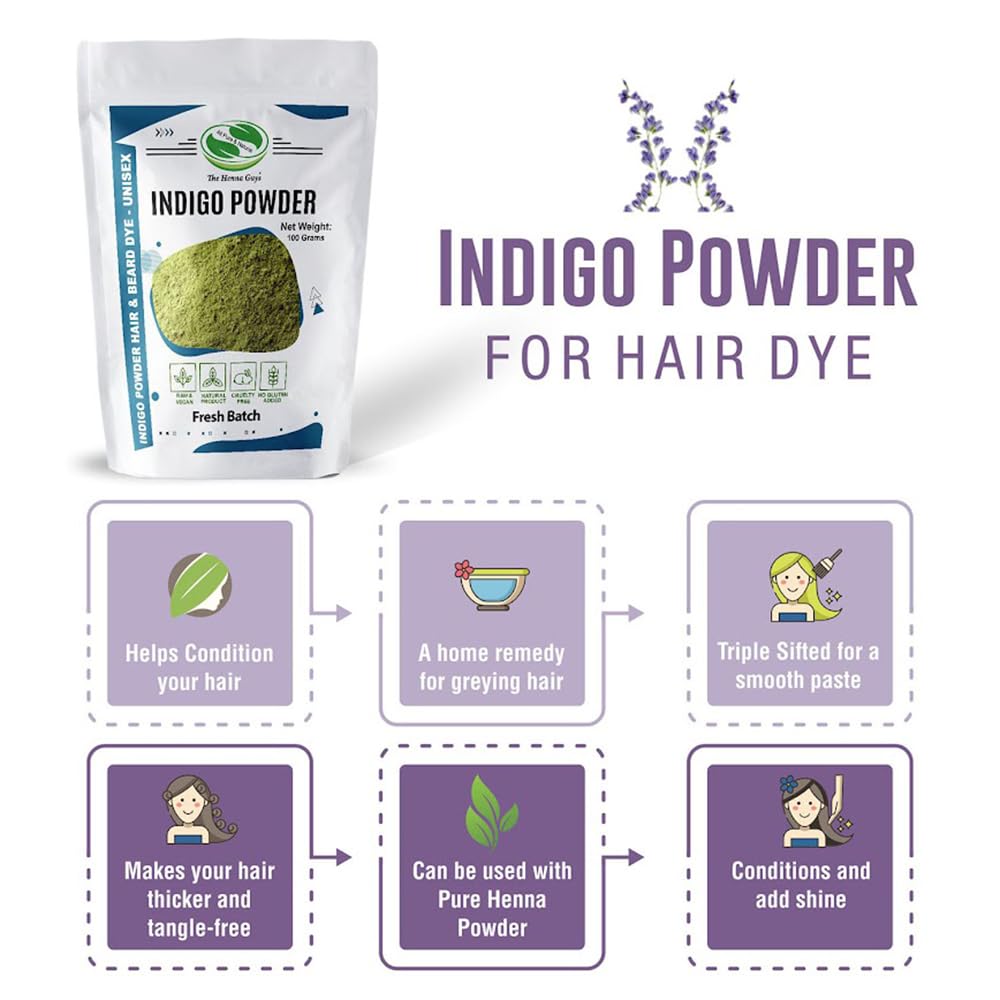 1000 Grams INDIGO POWDER For Hair Dye/Color - The Henna Guys