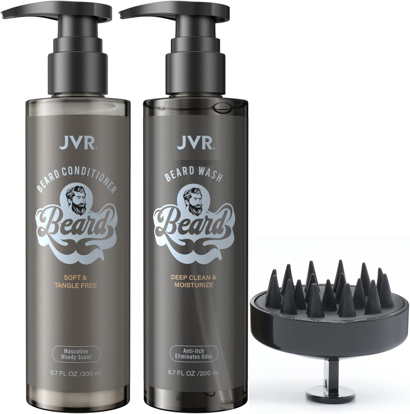 Beard Wash & Conditioner for Men | Organic Coconut & Aloe Formula - 6.7oz, Reduces Frizz & Softens Coarse Beards