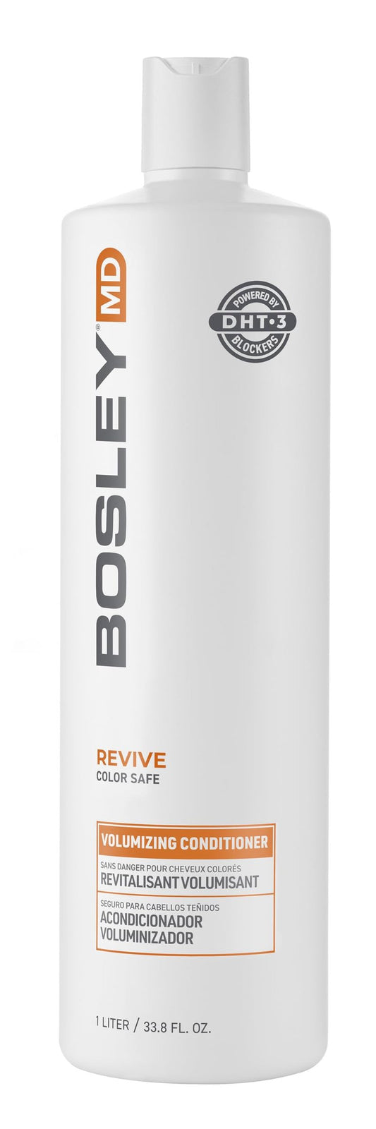 BosRevive Volumizing Conditioner for Thinning, Color/Chemically-Treated Hair – DHT Blocker, Sulfate-Free, Vegan, Biotin, Saw Palmetto & Rosemary – Thicker, Fuller Hair – 33.8 Fl Oz.