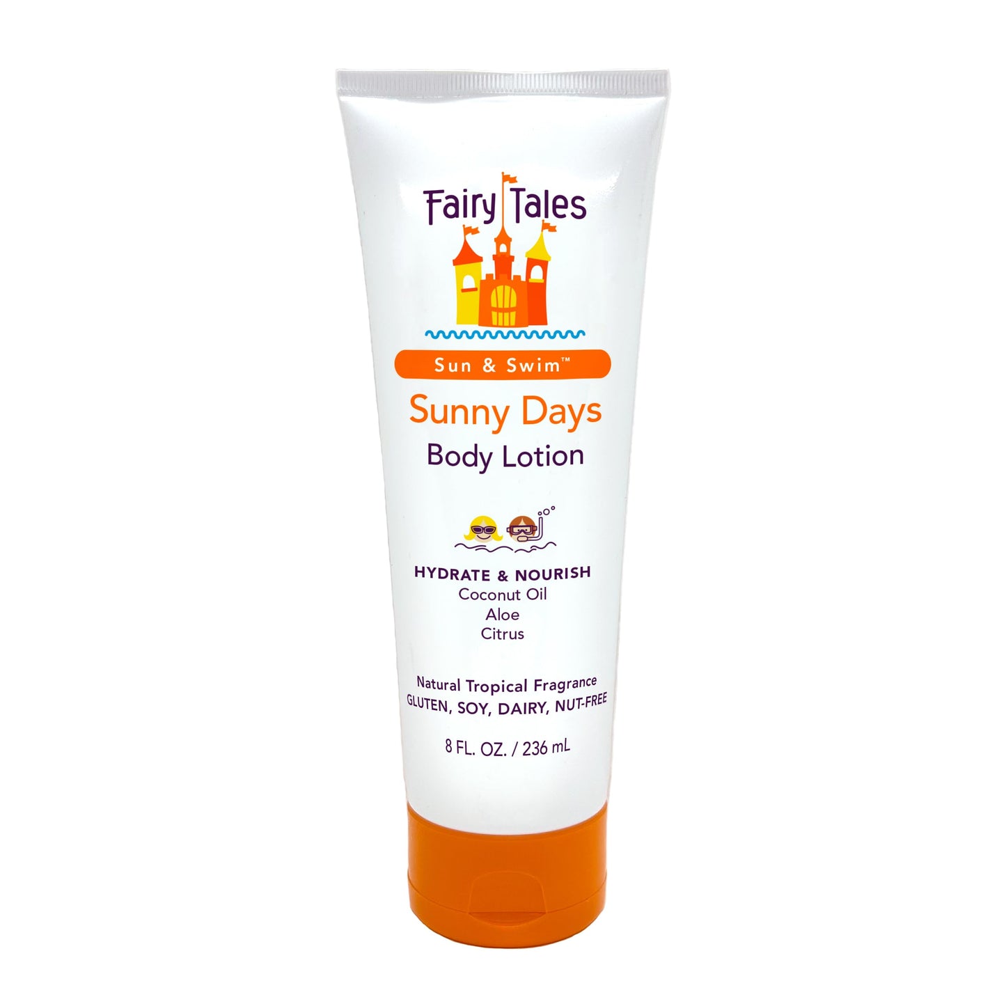 Fairy Tales Sun & Swim After Sun Lotion for Kids - Soothing After-Sun Care with Aloe & Coconut Oil - Hydrates & Nourishes Sun-Drenched Skin - 8 oz