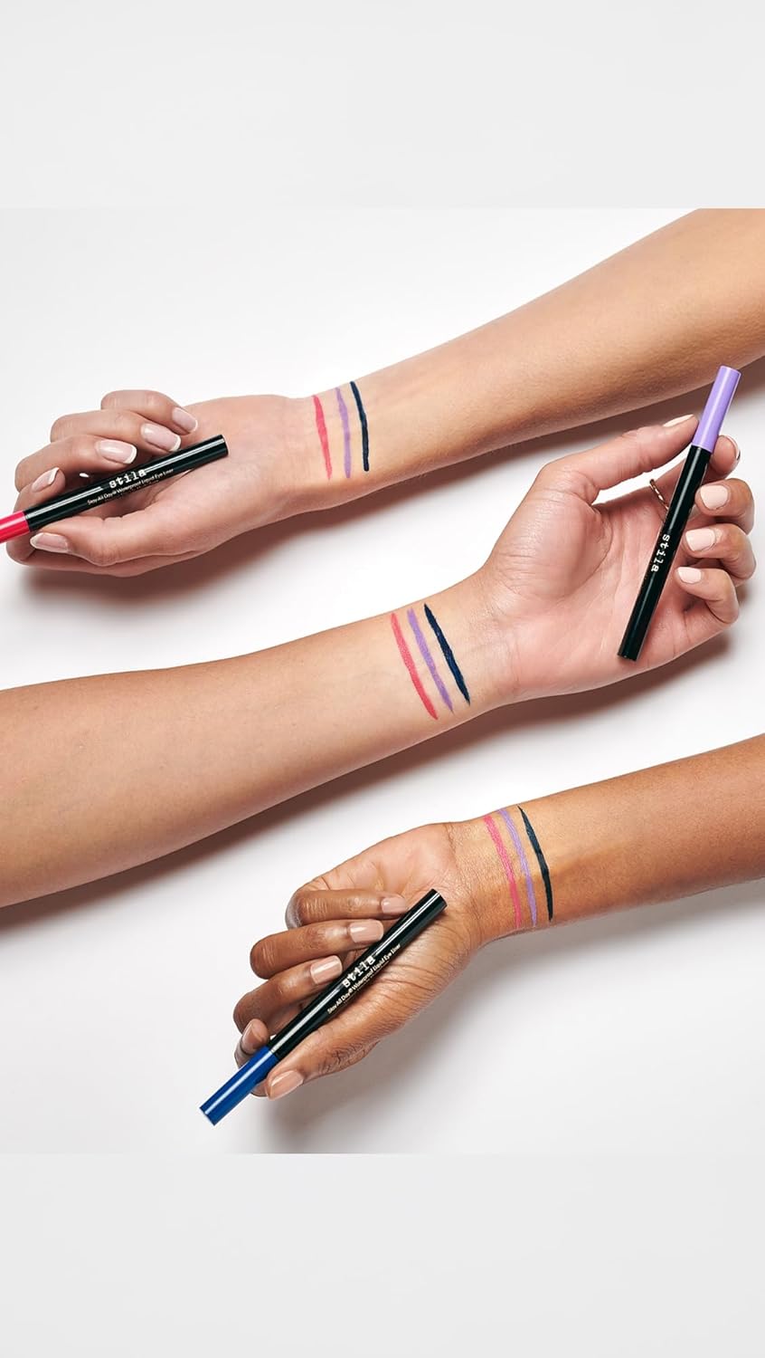 Stila Waterproof Liquid Eyeliner - Long-Lasting Smudge-Proof Formula with Fine Brush Tip | Satin Finish