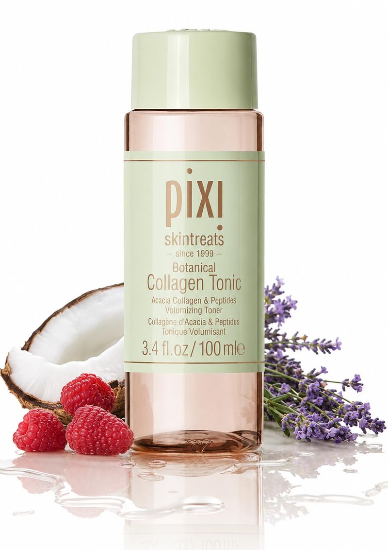 Pixi Botanical Collagen Tonic, Volumizing & Hydrating Toner, Enhanced with Peptides & Botanicals to Firm & Revitalize, Alcohol-Free Daily Moisturizing Toner, 100 ml / 3.4oz