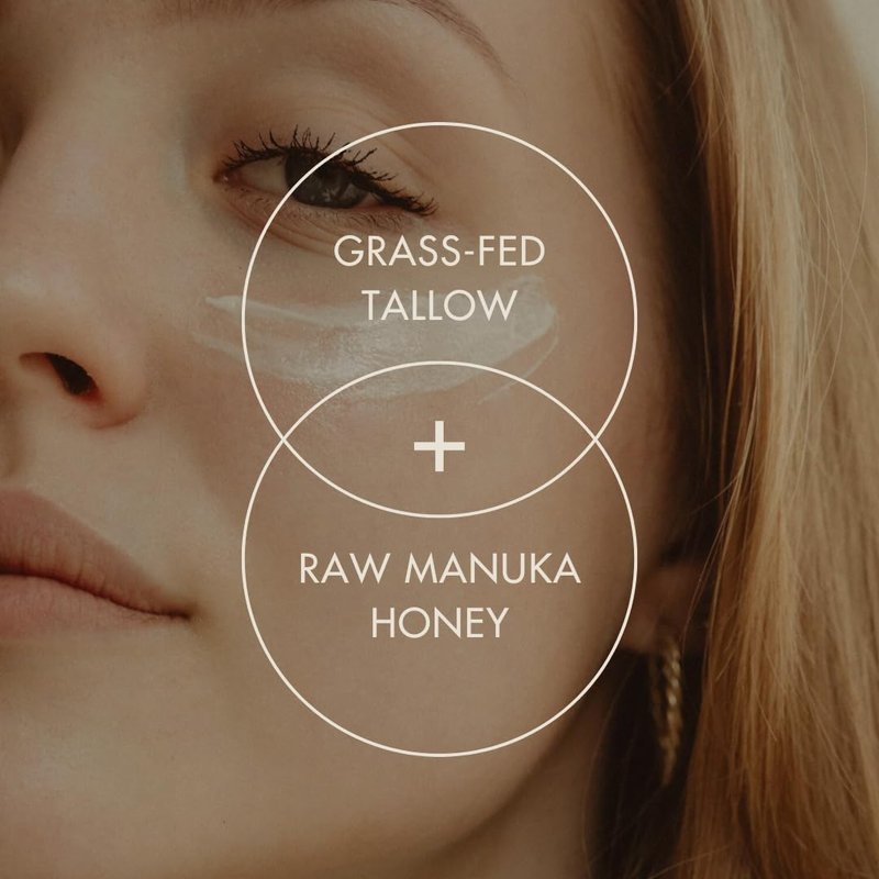 Tallow Moisturizer with Raw Manuka Honey - Whipped Cream for Face & Body | 100% Grass-Fed