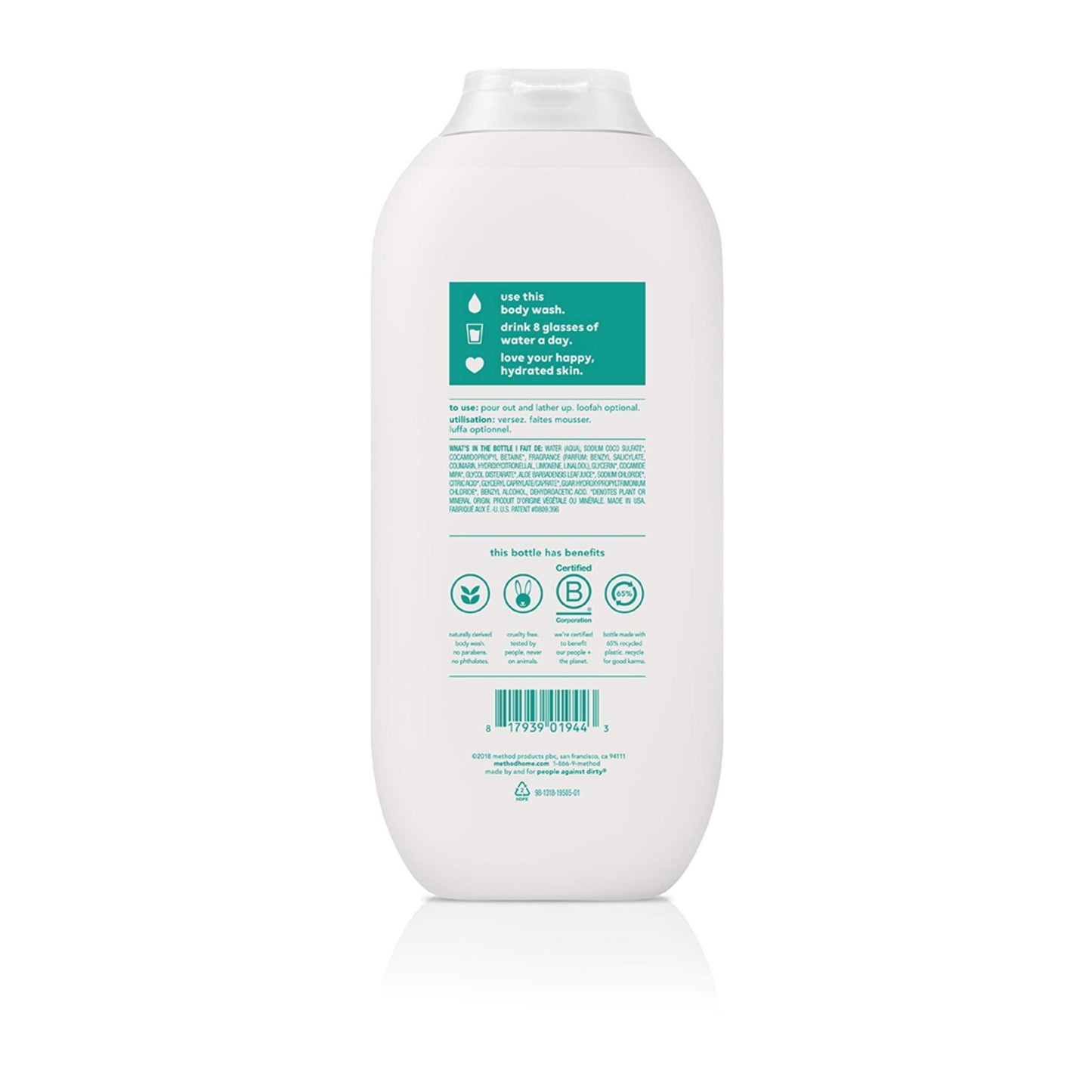 Method Body Wash, Stay Hydrated, 18 Ounces, 2 Pack, Stay Hydrated, 18 fluid_ounces
