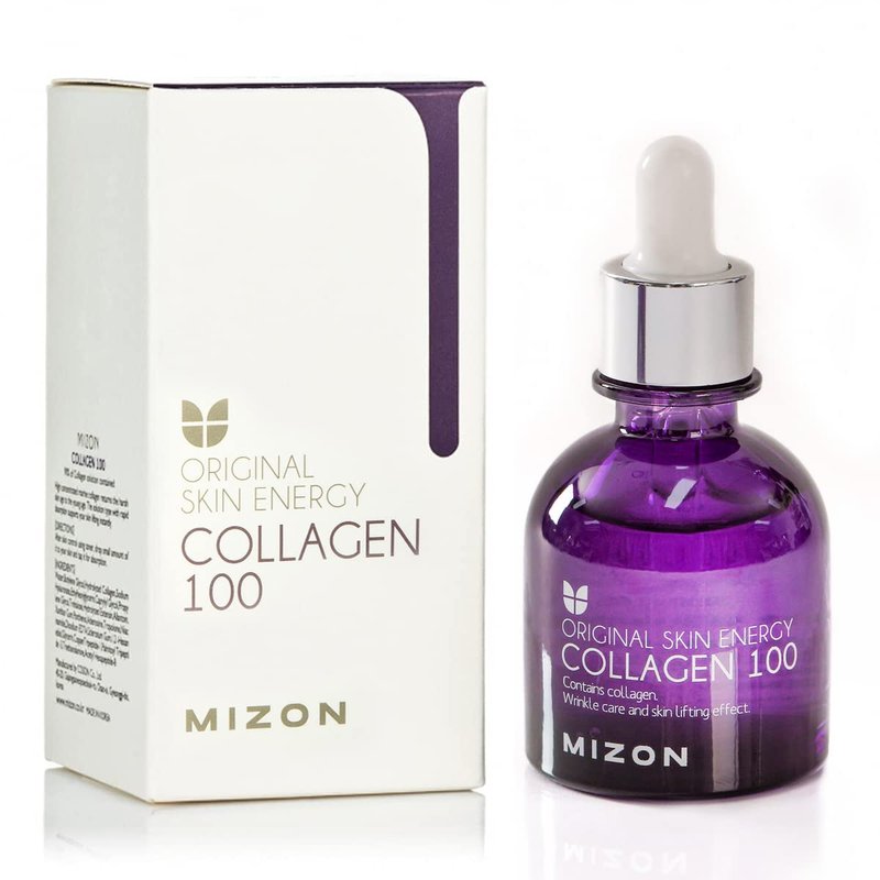 MIZON Marine Collagen 100 Ampoule Serum with Collagen Peptide for Firming Skin Wrinkles Hydrating Anti Aging with Adenosine Panthenol & Centella (1.01 fl oz)