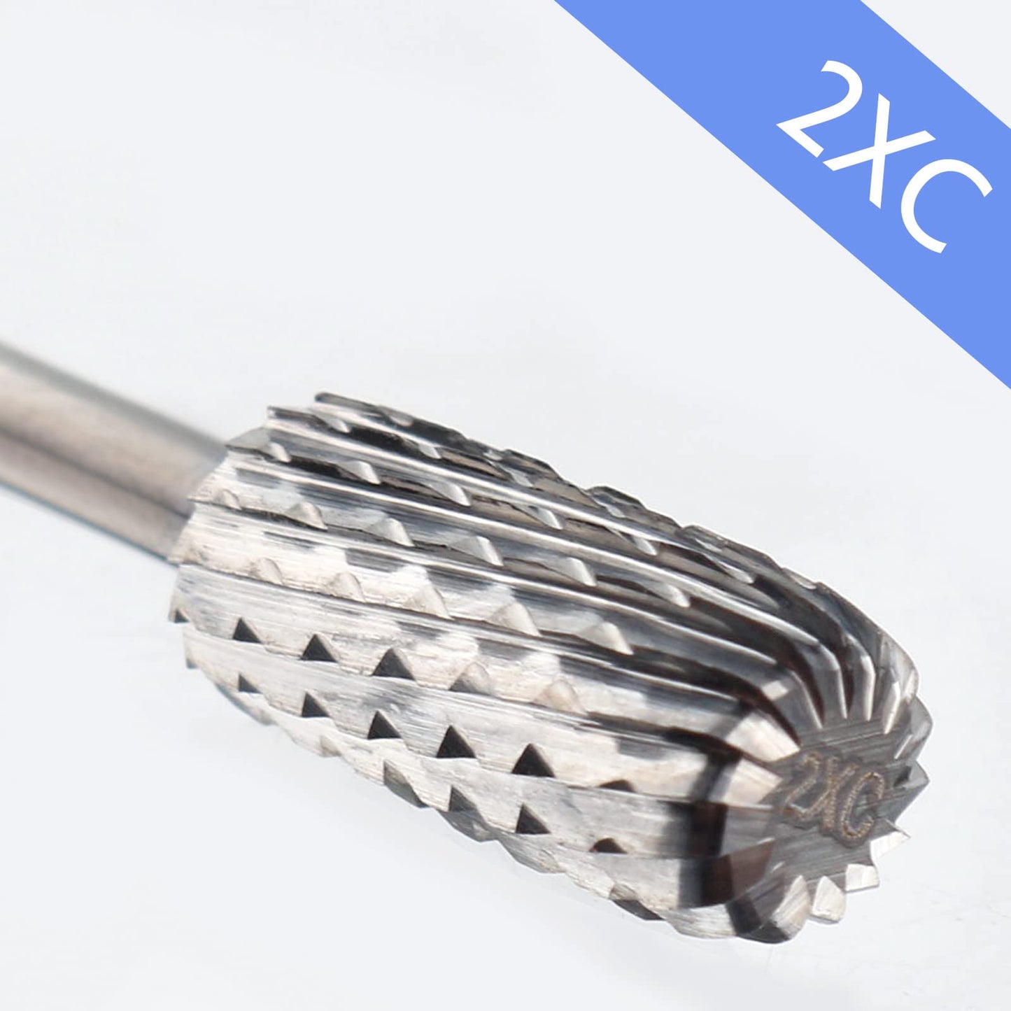 QUNZHAO Nail Drill Bits Dust Droof Bit Tungsten Steel Fast Remove Acrylic or Hard Gel 3/32" Shank - Manicure, Nail Art, Drill Machine Accessories (2X Extra coarse-2XC, Silver)