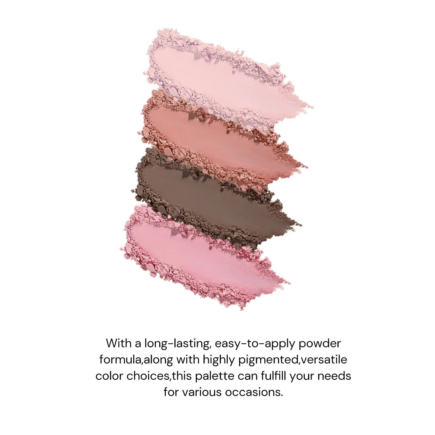 Flower Knows Swan Ballet 6-Color Makeup Palette,Soft Rosy Pink
