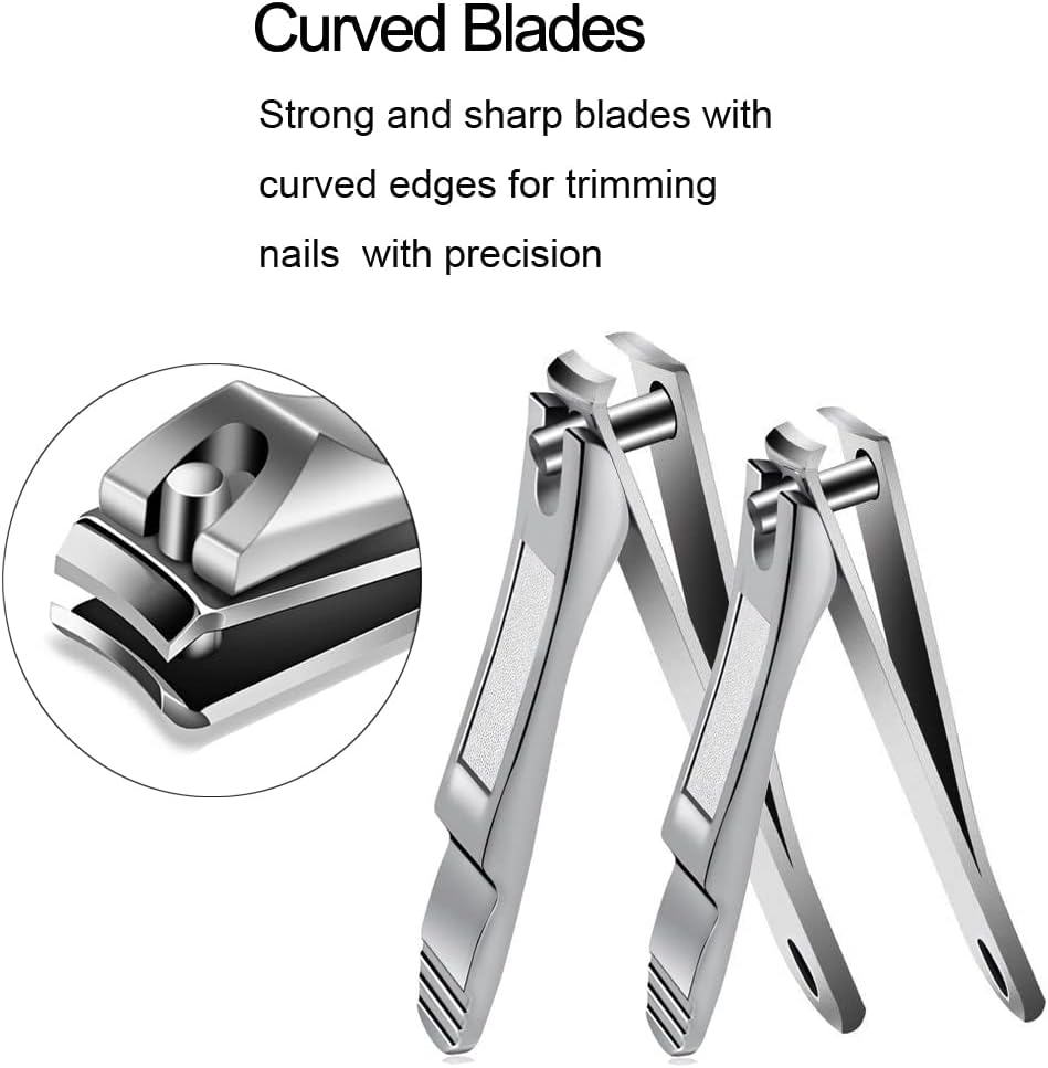 Thick Toenail Clipper for Seniors | Premium Nail Cutter for Thick & Ingrown Nails - Includes Glass File