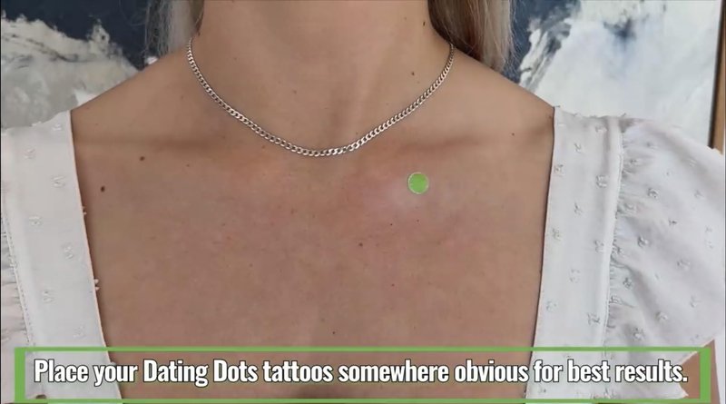 Dating Dots New Fun Game to Meet Singles with Temporary Tattoos | Effective Ice Breaker for Dating | Waterproof, Glow in the Dark | Unique Party Game for Singles