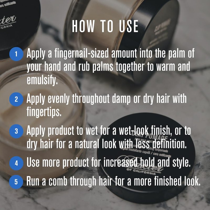 Baxter of California Clay Pomade, Strong Hold Matte Hair Clay for Men, Texturizing & Thickening Pomade for Natural Definition and All-Day Control, 2 Ounce