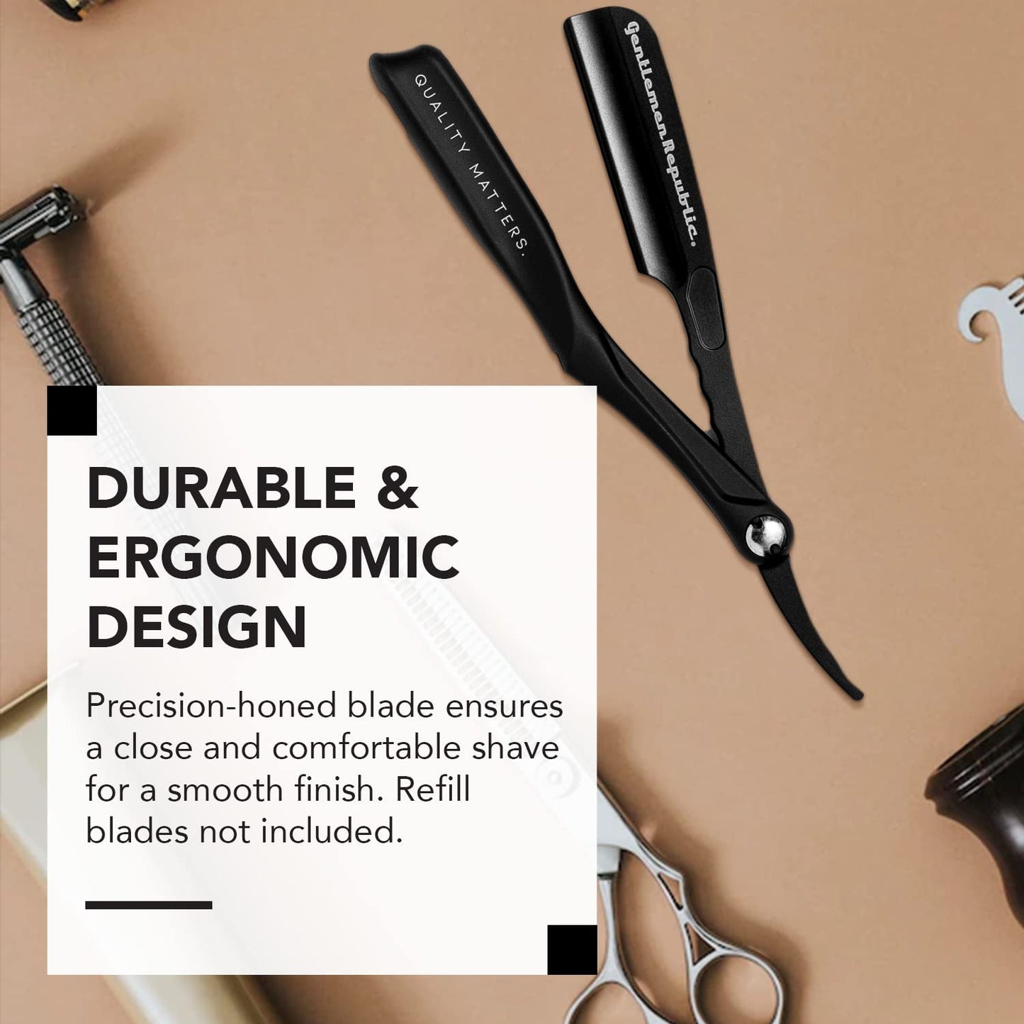 Gentlemen Republic Straight Edge Razor Holder - Black Safety Holder