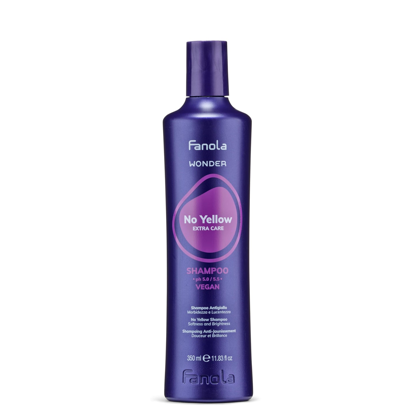 Fanola No Yellow Purple Shampoo - Purple Color Depositing Shampoo for Blondes, Bleached & Grey Hair - Formulated with Violet Pigment to Remove Brassy Tones from Hair (11.83 Fl oz)