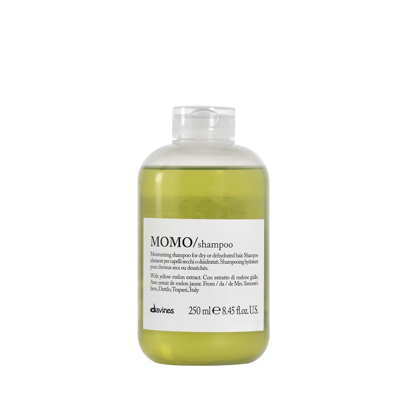 Davines MOMO Shampoo, Nourishing Gentle Cleansing Action for Dry and Dehydrated Hair - Promoting Lasting Hydration, Softness, and Shine with Cartucciaru Melon Extract, 8.45 Fl Oz