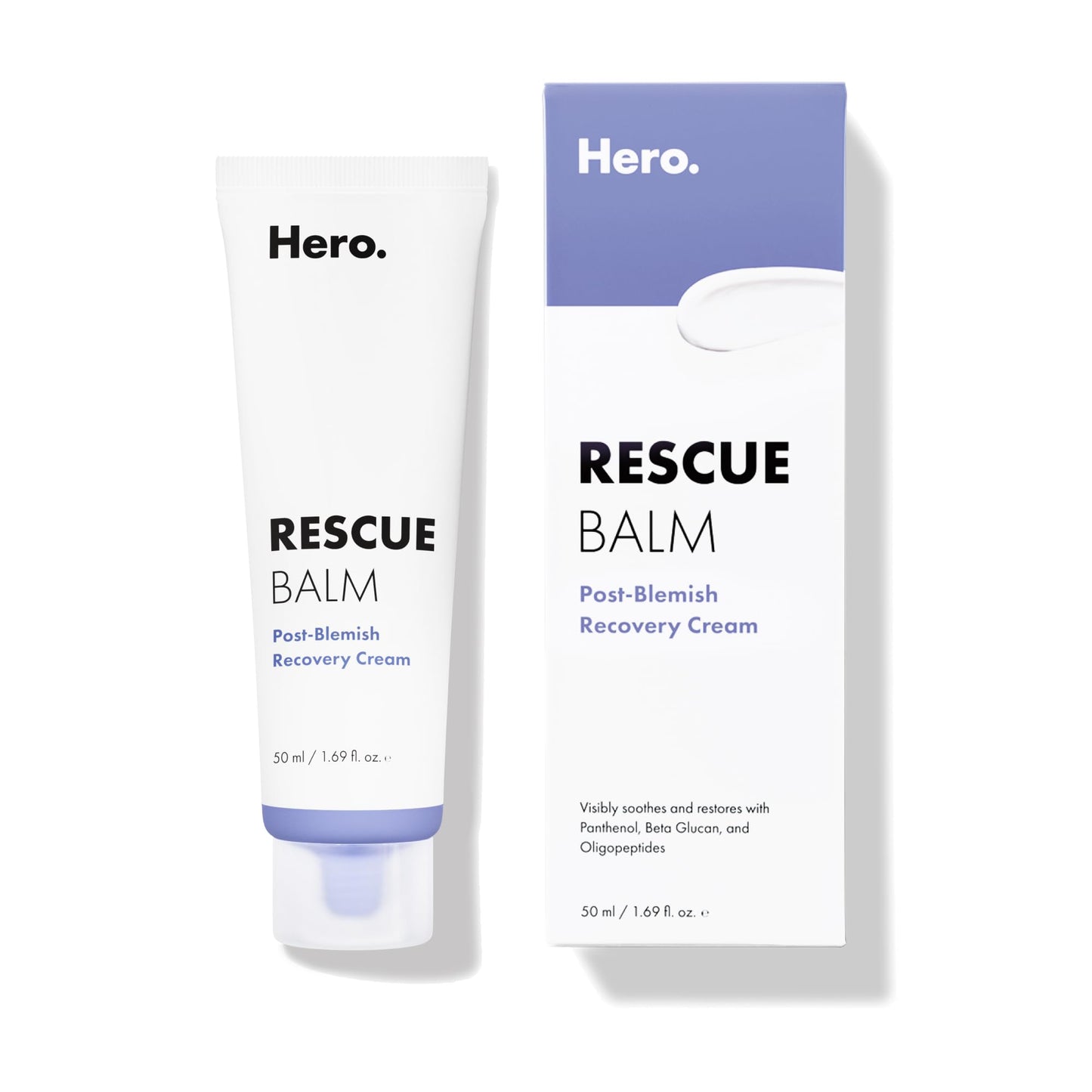 Rescue Balm Post-Blemish Recovery Cream from Hero Cosmetics - Intensive Nourishing and Calming for Dry, Red-Looking Skin After a Blemish - Dermatologist Tested and Vegan-Friendly