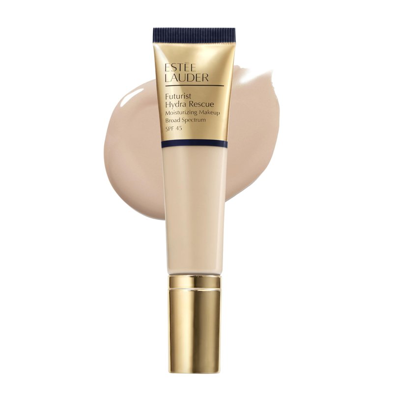 Estée Lauder Futurist Hydra Rescue Moisturizing Foundation Makeup SPF 45 for a 12-Hour Glow, 1.2 Fl Oz, 1W1 Bone
