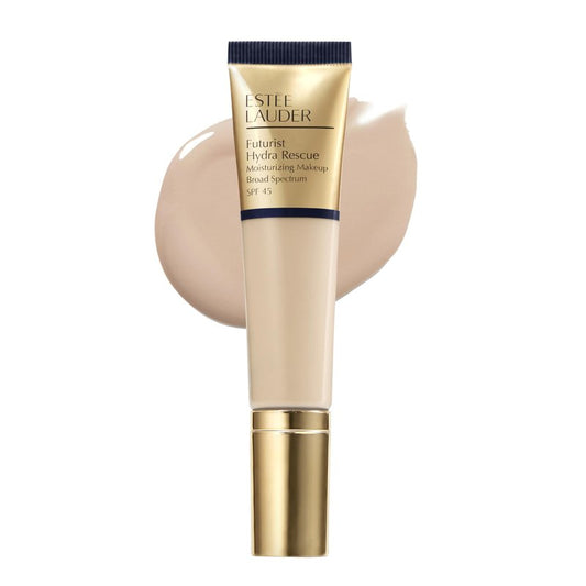 Estée Lauder Futurist Hydra Rescue Moisturizing Foundation Makeup SPF 45 for a 12-Hour Glow, 1.2 Fl Oz, 1W1 Bone