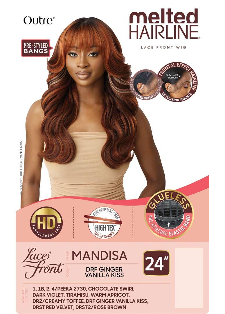 Outre Lace Front Wig - Melted Hairline - Mandisa (JET BLACK 1)