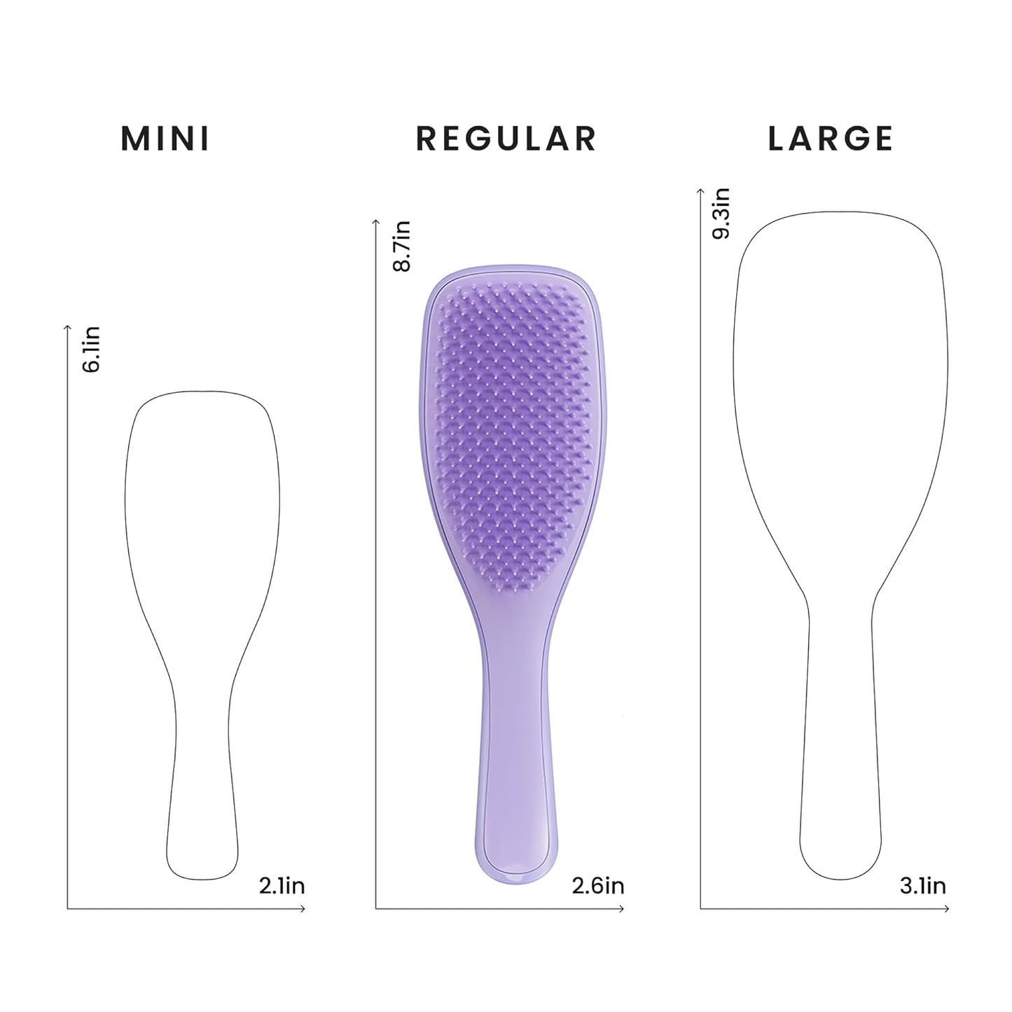 Tangle Teezer Ultimate Detangler Hair Brush - Reduces Frizz & Breakage for 3C to 4C Curly Hair | Purple Passion