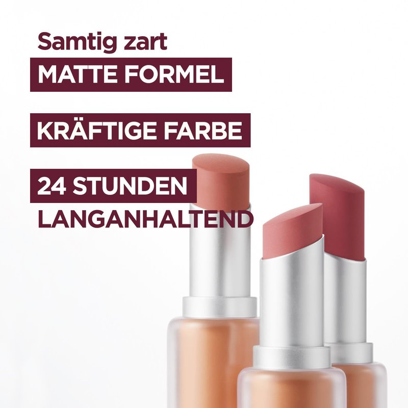 Laka Bulky Matte Lipstick, 4g/0.14oz., Long Wear, Non-Drying Lip Stain Stick with High Pigmentation, Voluminous Lips, K-Beauty (#406 New Passion)