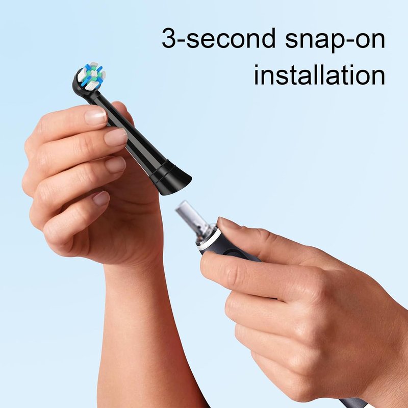 Replacement Brush Heads for Oral-B iO 3/4/5/6/7/8/9/10 | Medium Firm Cross Bristle Design - 10 Pack