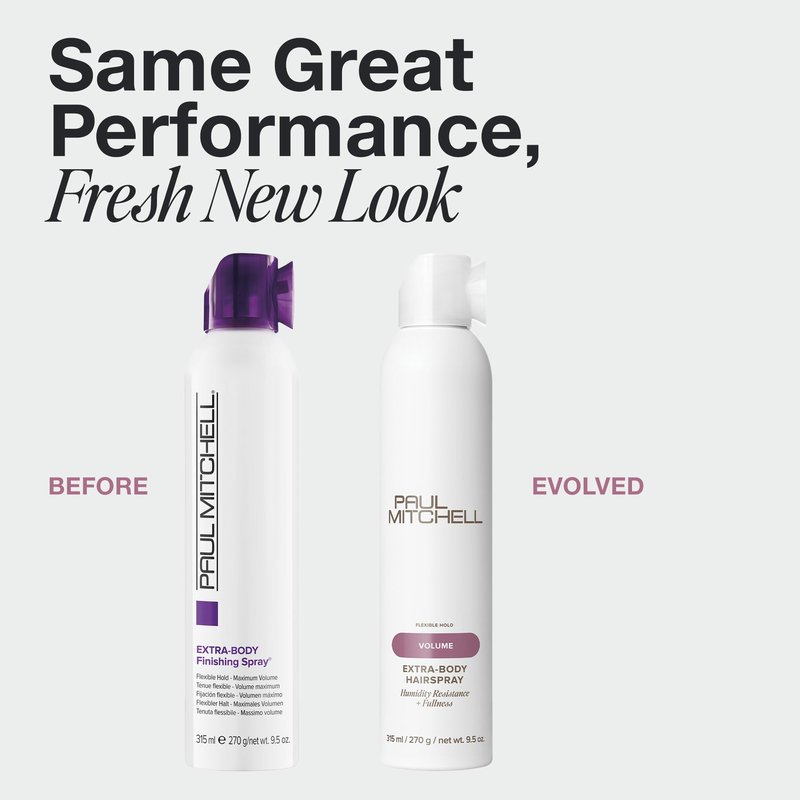 Paul Mitchell Extra-Body Hairspray, Flexible Hold, Maximum Volume + Humidity Resistance, For Fine Hair, 9.5 oz