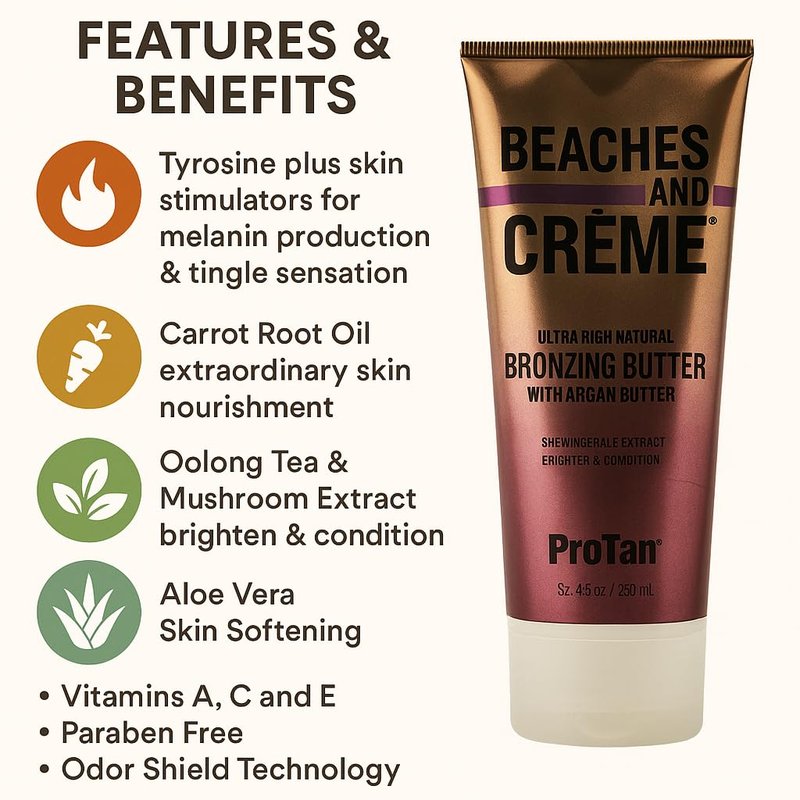 Beaches & Crème Natural Bronzer Bronzing Butter 8.5oz
