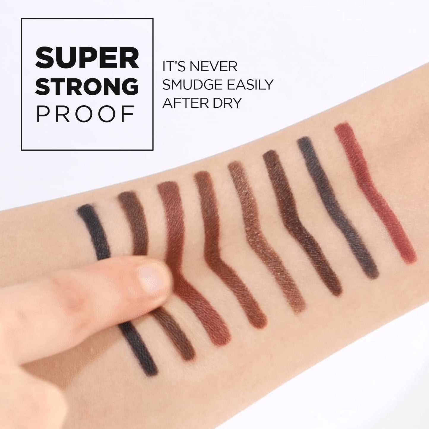 THESAEM Eco Soul Powerproof Super Slim Eyeliner - Smudge Proof Gel Eyeliner - Micro Precision Tip (2mm) - Highly Pigmented & Long-lasting Eye Makeup Glides on Smoothly, 0.1g (BR05 Choco Brown)