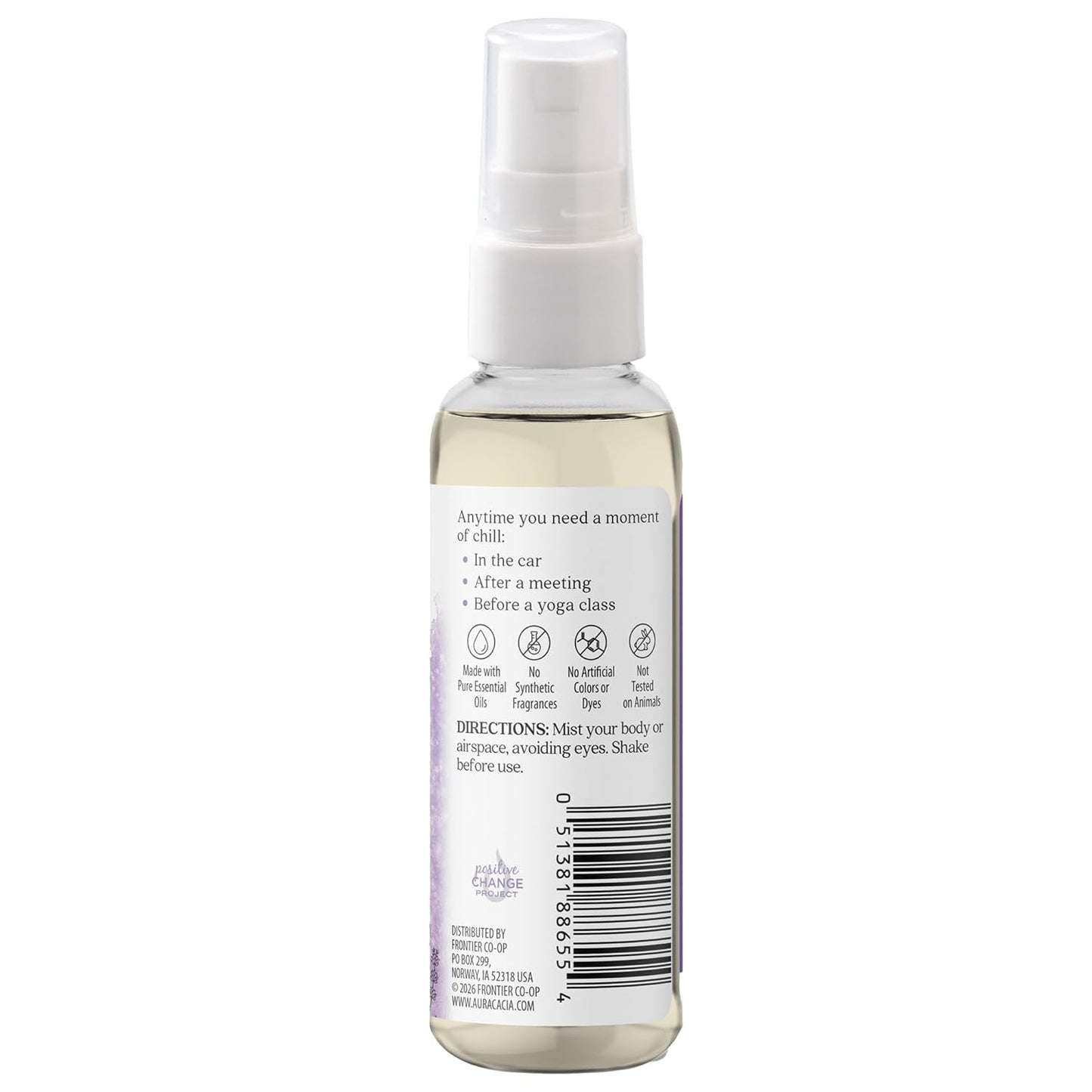 Aura Cacia Chill Pill Mist - Relaxing Aromatherapy Spray for Stress Relief | 2 Fl Oz