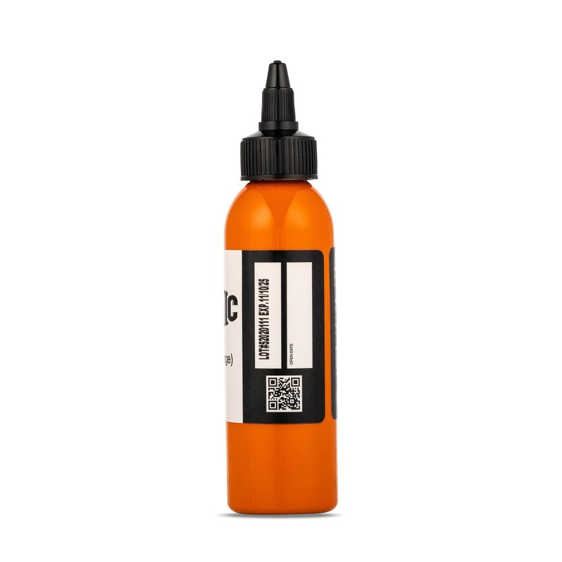 Dynamic Color Co Bright Orange Tattoo Ink: Vibrant, Sterilized, Vegan & USA-Made Since 1990 – Trusted by Artists Worldwide (4oz Bottle)