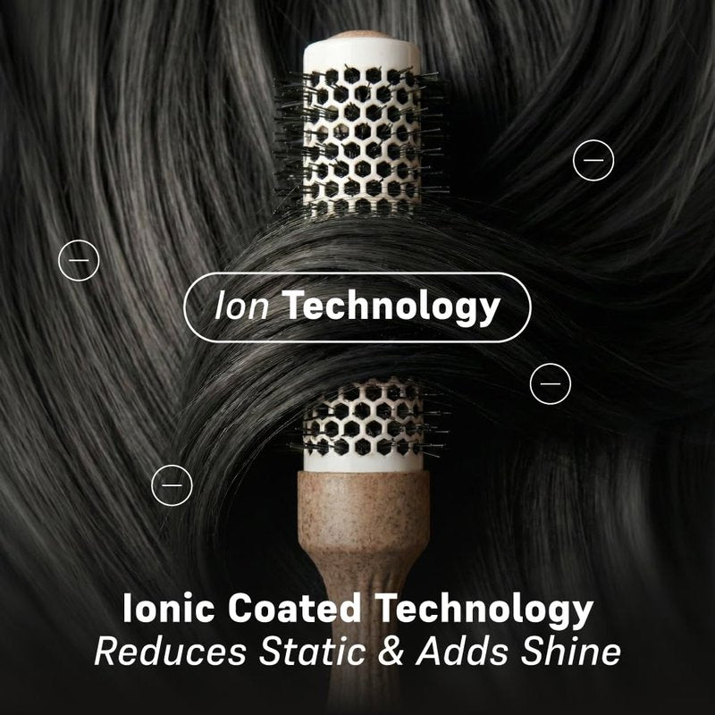 Professional 1 Inch Round Brush for Blowout & Blow Dry Styling – Ceramic Ionic Barrel Hair Brush for Volume, Smooth Hair & Shine – Lightweight Round Brush for Short Hair & Bangs