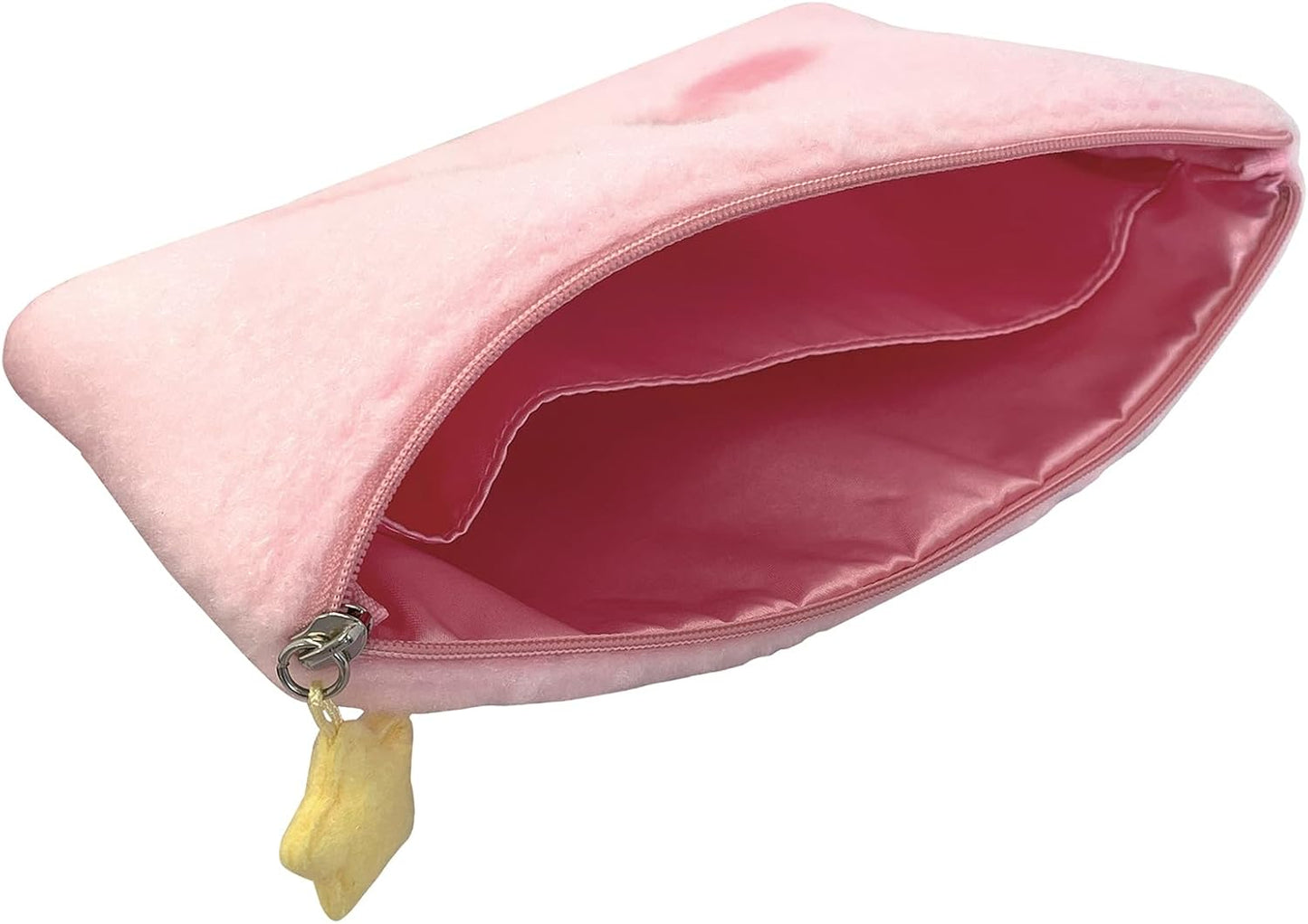 Fluffy Pouch | Kirby Plush Cosmetic Bag & Jewelry Organizer - 8.7 Inch Travel Storage Case