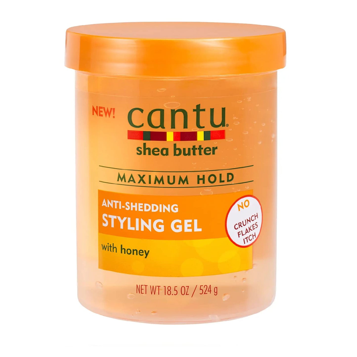 Anti Shedding Styling Gel with Honey - Flexible Hold by Cantu for Unisex - 18.5 oz Gel