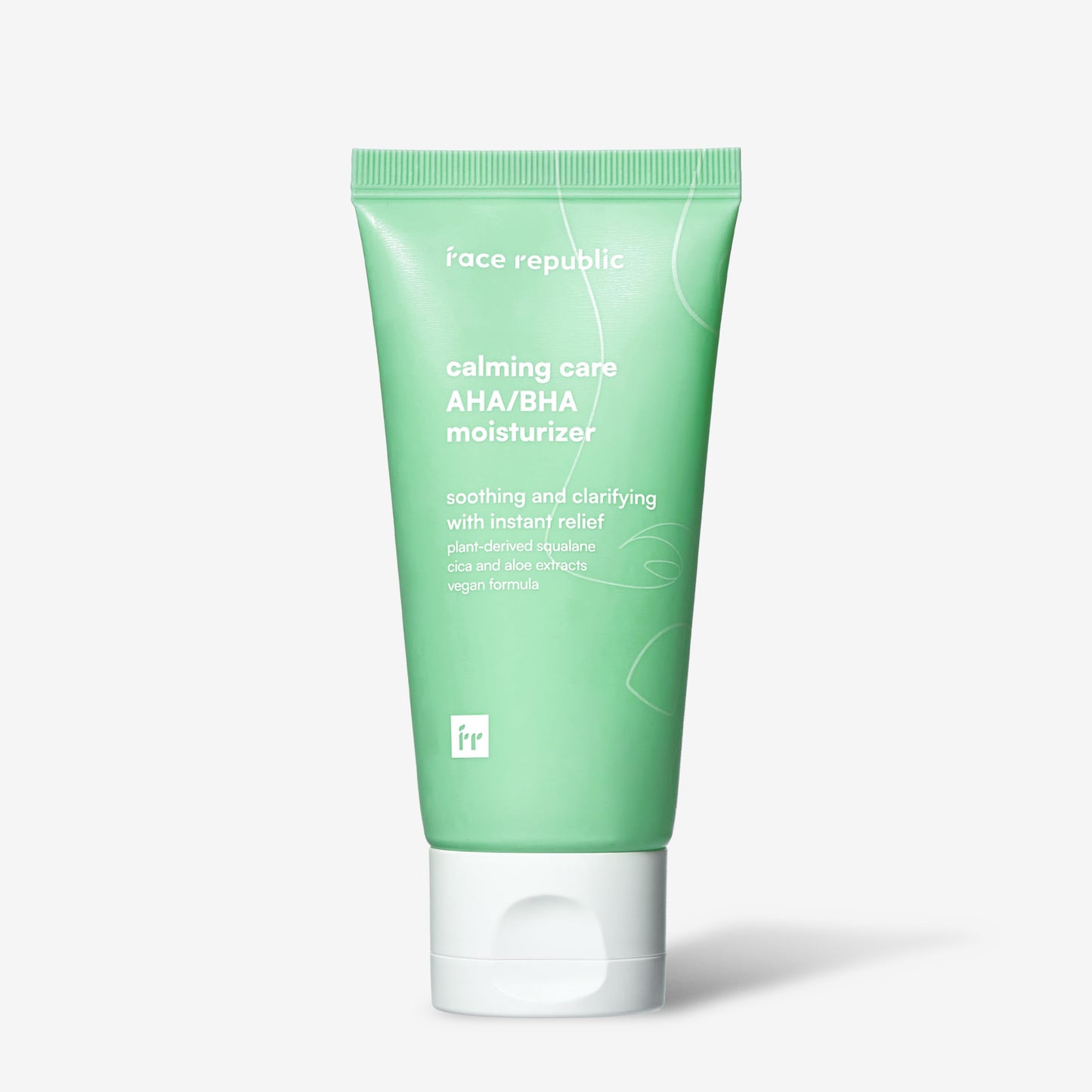 Face Republic Calming Care AHA/BHA Moisturizer 50ml 1.69 fl oz | Soothing Gel Cream | Lightweight | Clarifying & Moisturizing | Squalane, Cica, Aloe | For oily, irritated skin | Vegan Korean Skincare