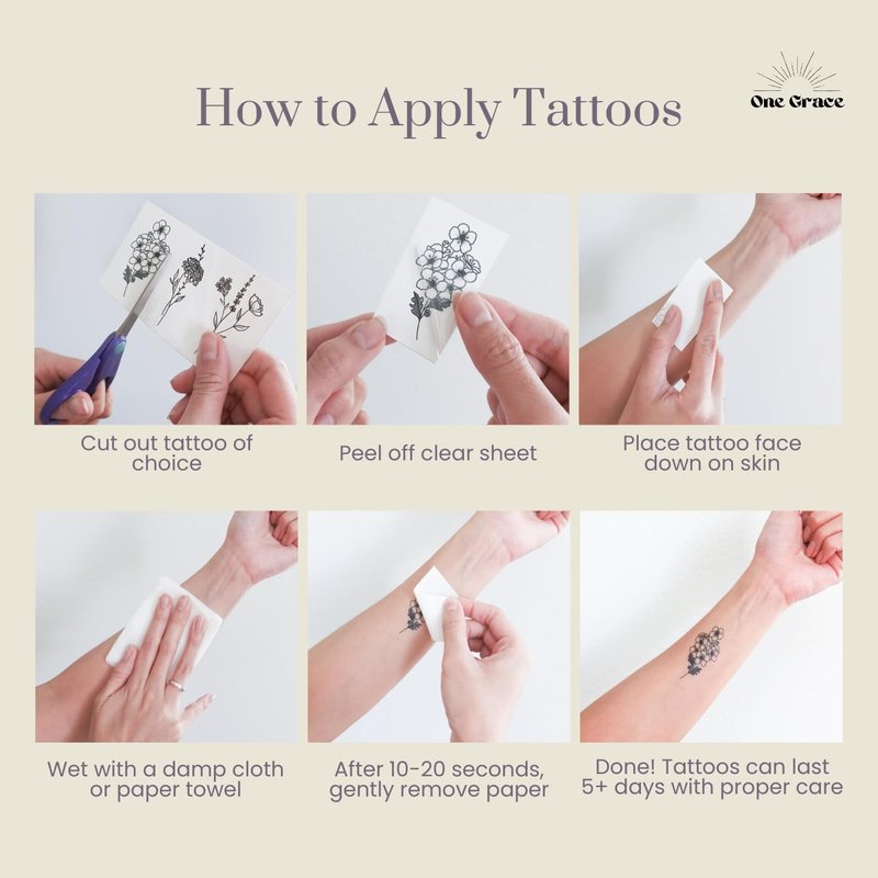 Christian Temporary Tattoos - Inspirational Scripture Designs | Motivational Bible Verses & Crosses