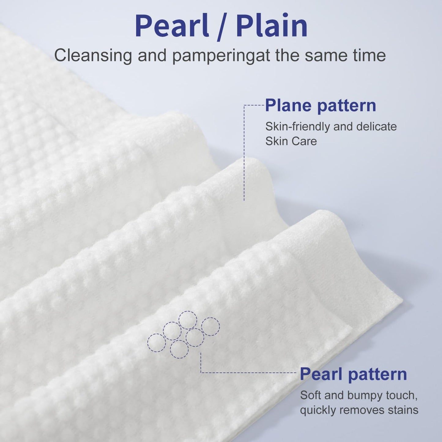 Soft Dry Wipe 6 Pack, 100% Cotton Face Tissues, Lint Free Facial Cleansing Towels, Extra Thick Dry and Wet Use for Cleansing,Sensitive Skin, Makeup Removing, Surface Cleaning